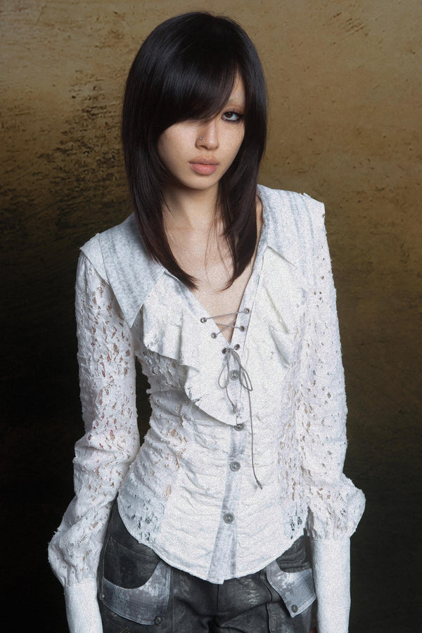 Cutout Punk Vintage Shirt