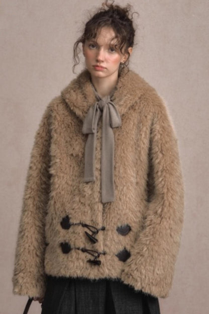Winter Fluffy Lambswool Hooded Jacket