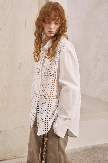 White Long-Sleeved Shirt