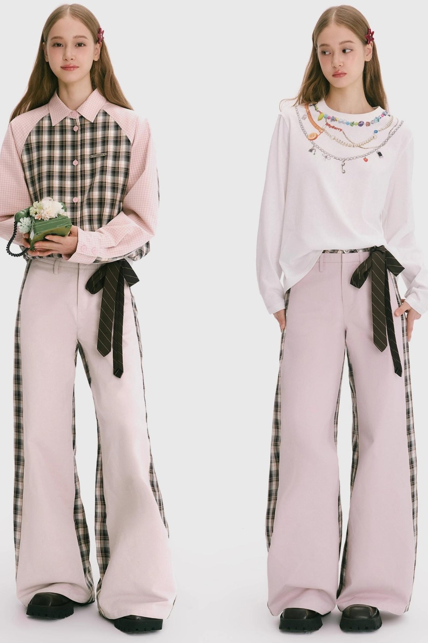 Patchwork Cotton Pants