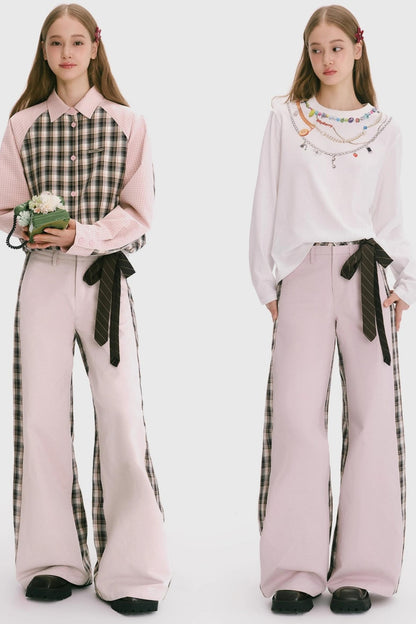Patchwork Cotton Pants