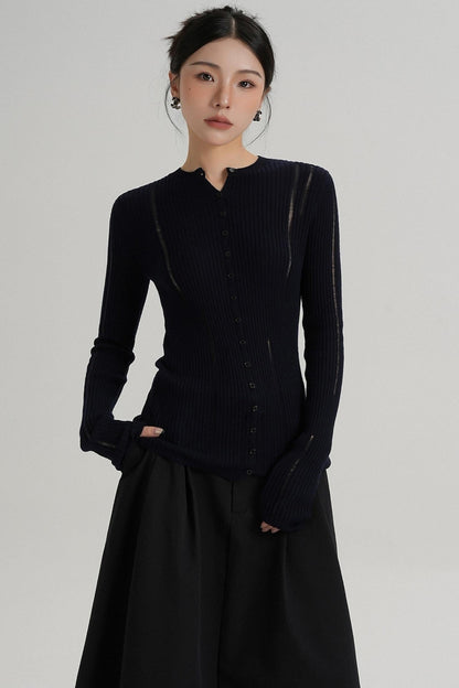 Slimming Long Sleeve Knit Top