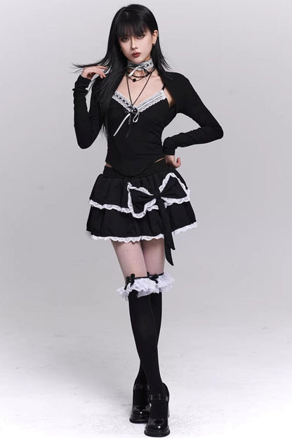 Lace-Trimmed Ghost Camisole Top