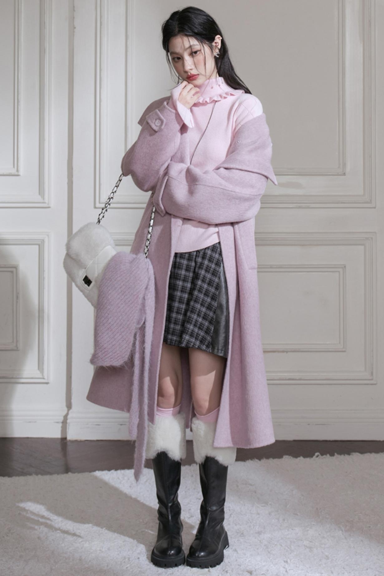 Mercerized Wool Ruffle Top