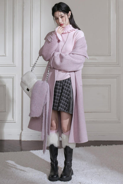 Mercerized Wool Ruffle Top