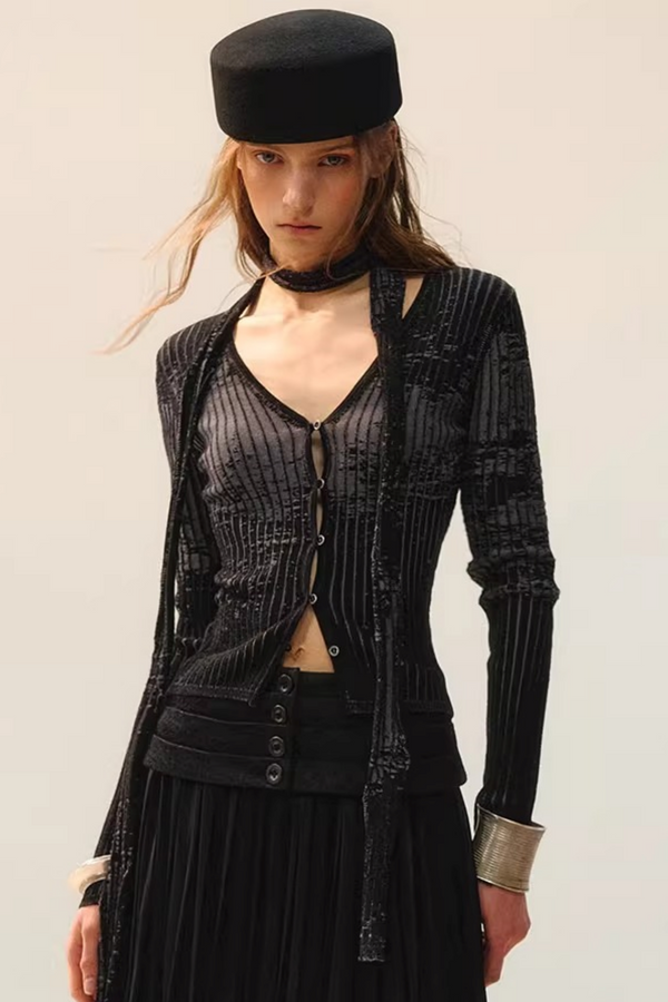 Mottled Knit Cardigan