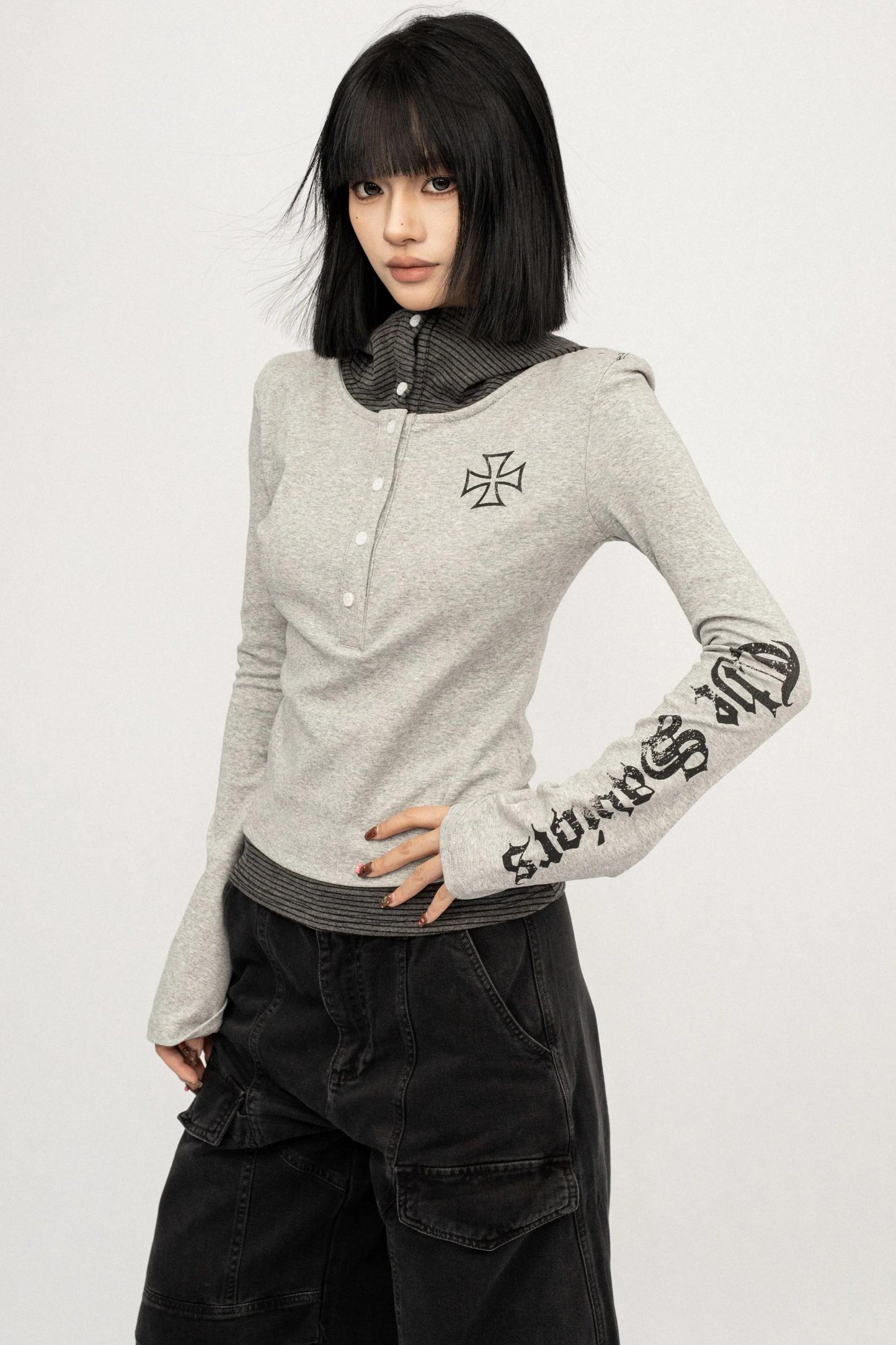 Spice Girl Long Sleeve Lazy Hooded Top