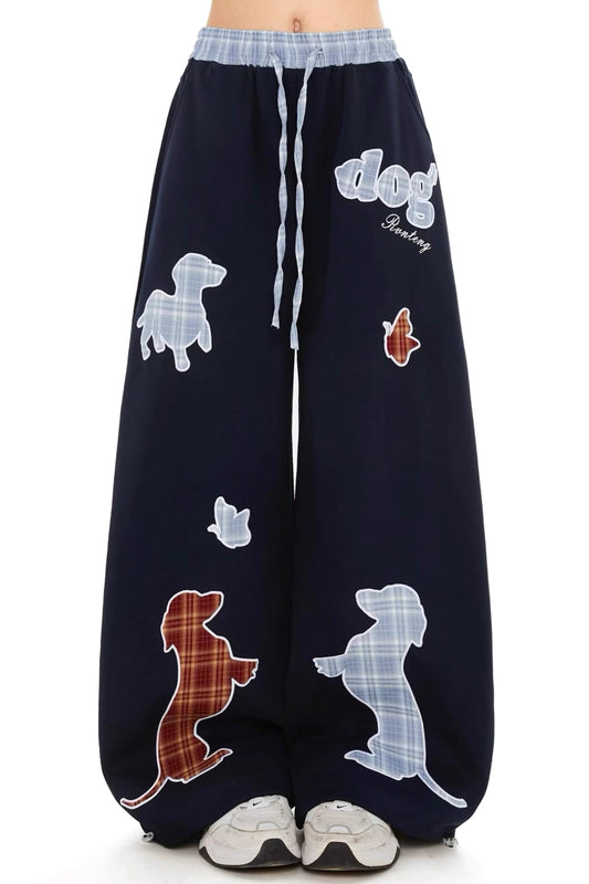 Color-Block Plaid Dance Pants