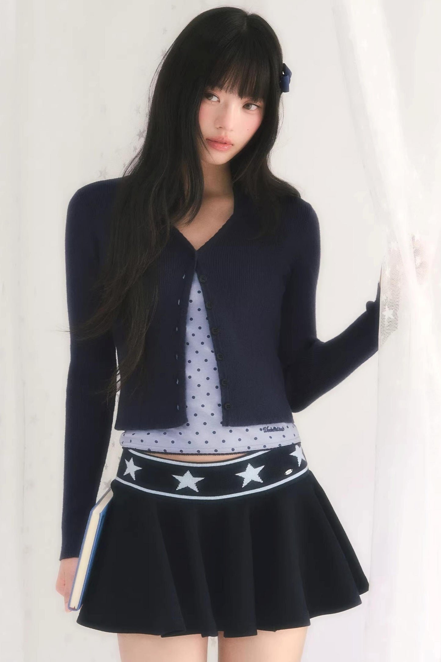 Color-Blocked Pleated Skirt