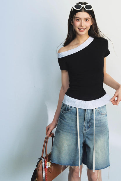 Slant Shoulder Tee