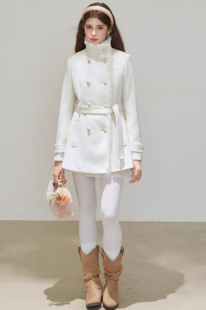 Winter Woolen Waist Slimming Coat