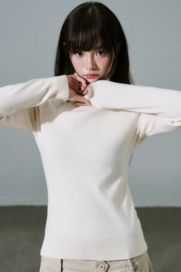 Versatile Elastic Turtleneck Sweater