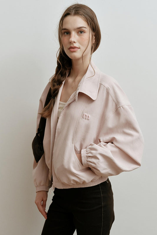Faux Suede Embroidery Jacket