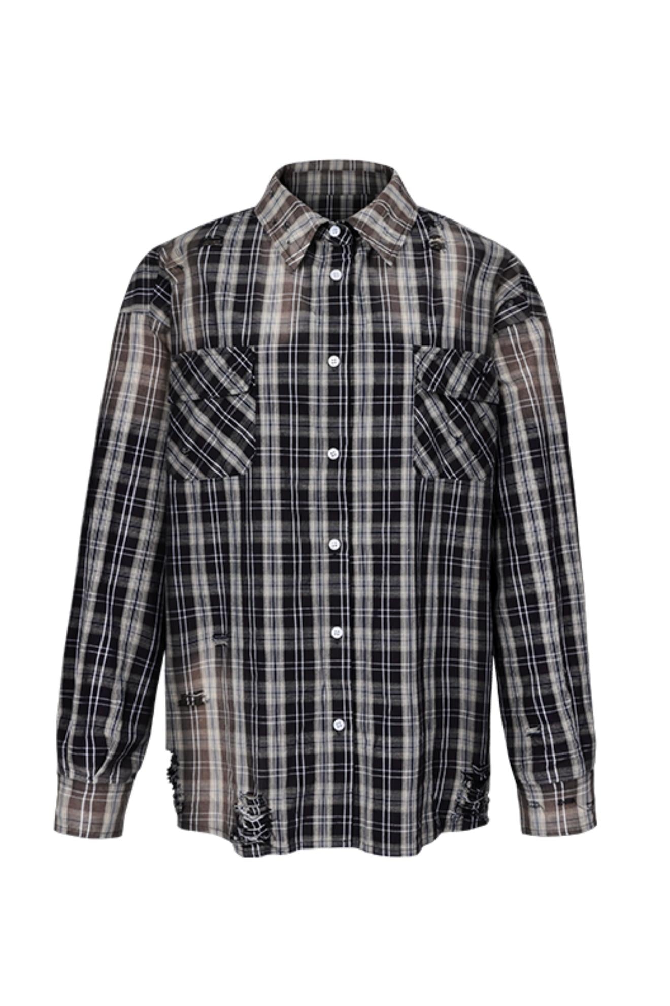 American Retro Black Check Shirt