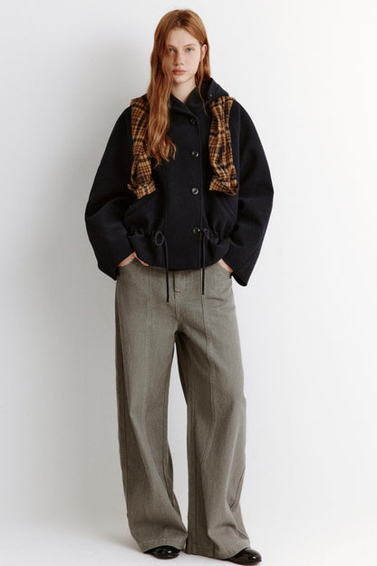 Winter Hooded Crop Coat