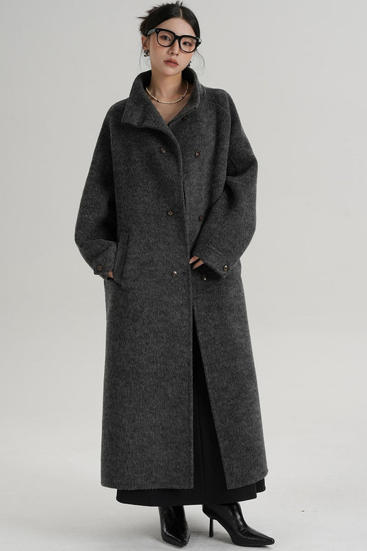 High Neck Wool Coat
