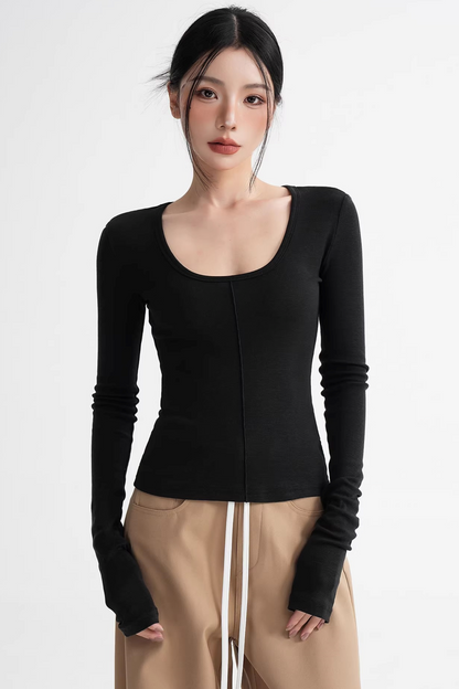 Wool Slim-Fit Stacked Top