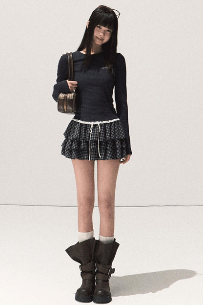 Slim Lace Long Sleeve T-shirt