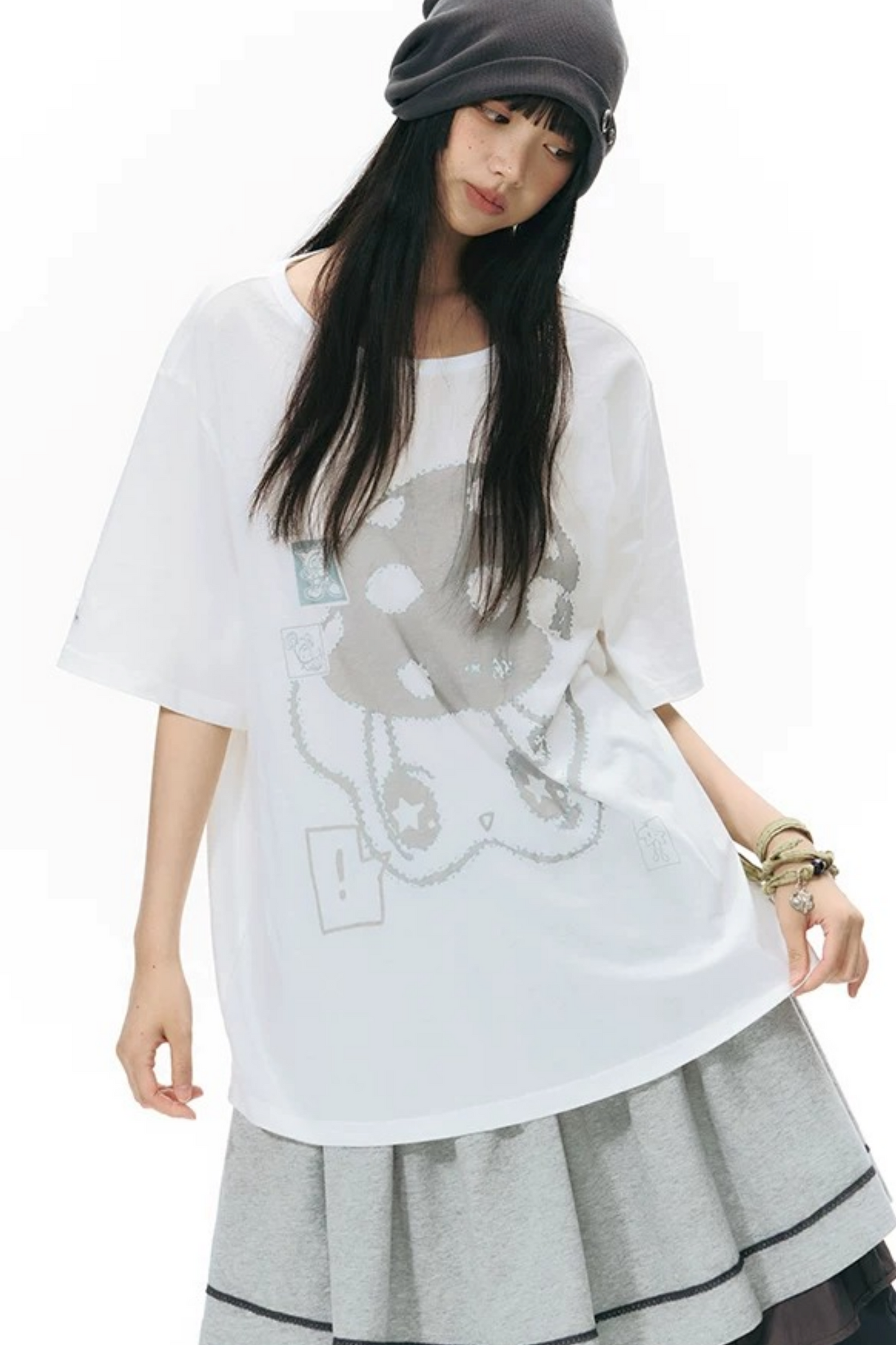 Starwii blusa oversize stampata