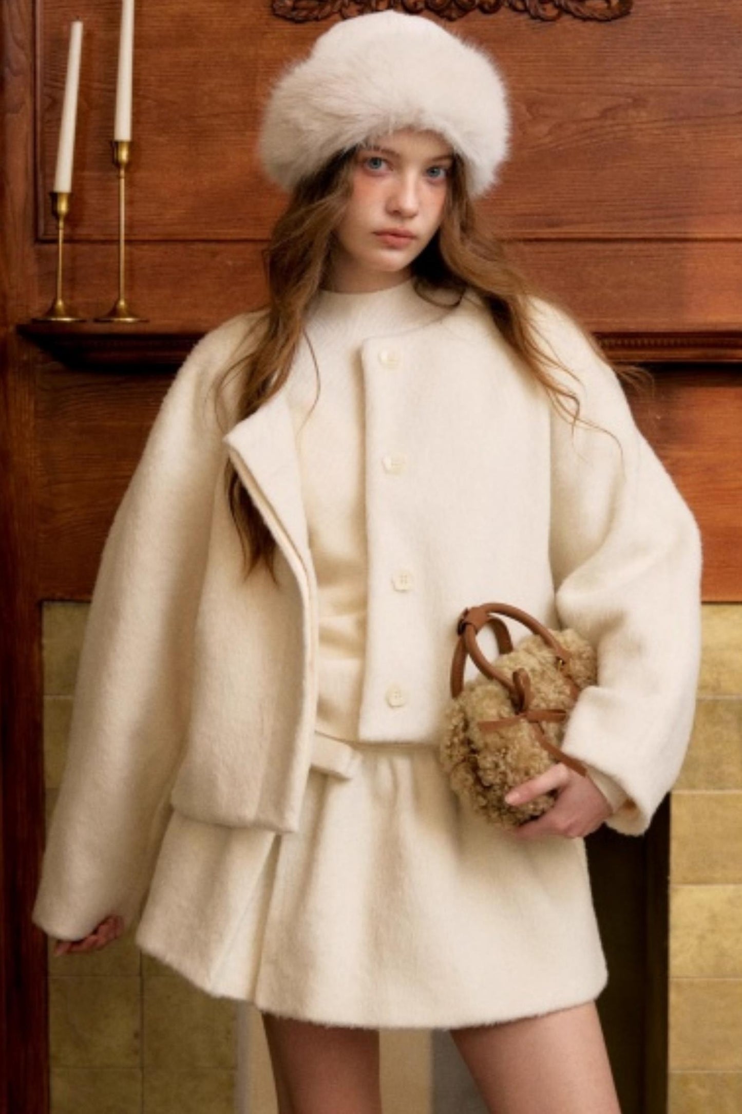Romantic French Wool Jacket Suit Set-Up