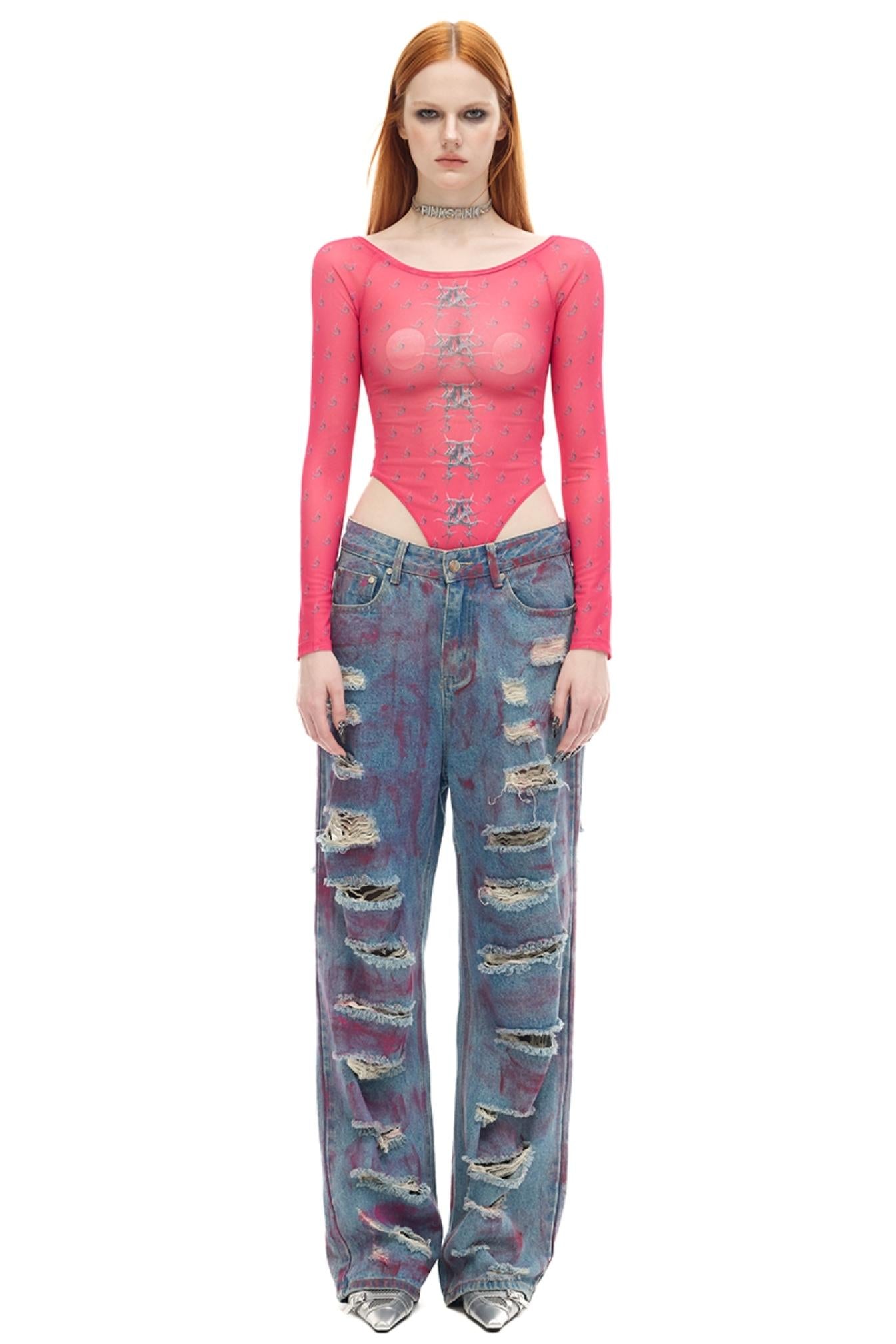 Earth Powder Coated Jeans Pants