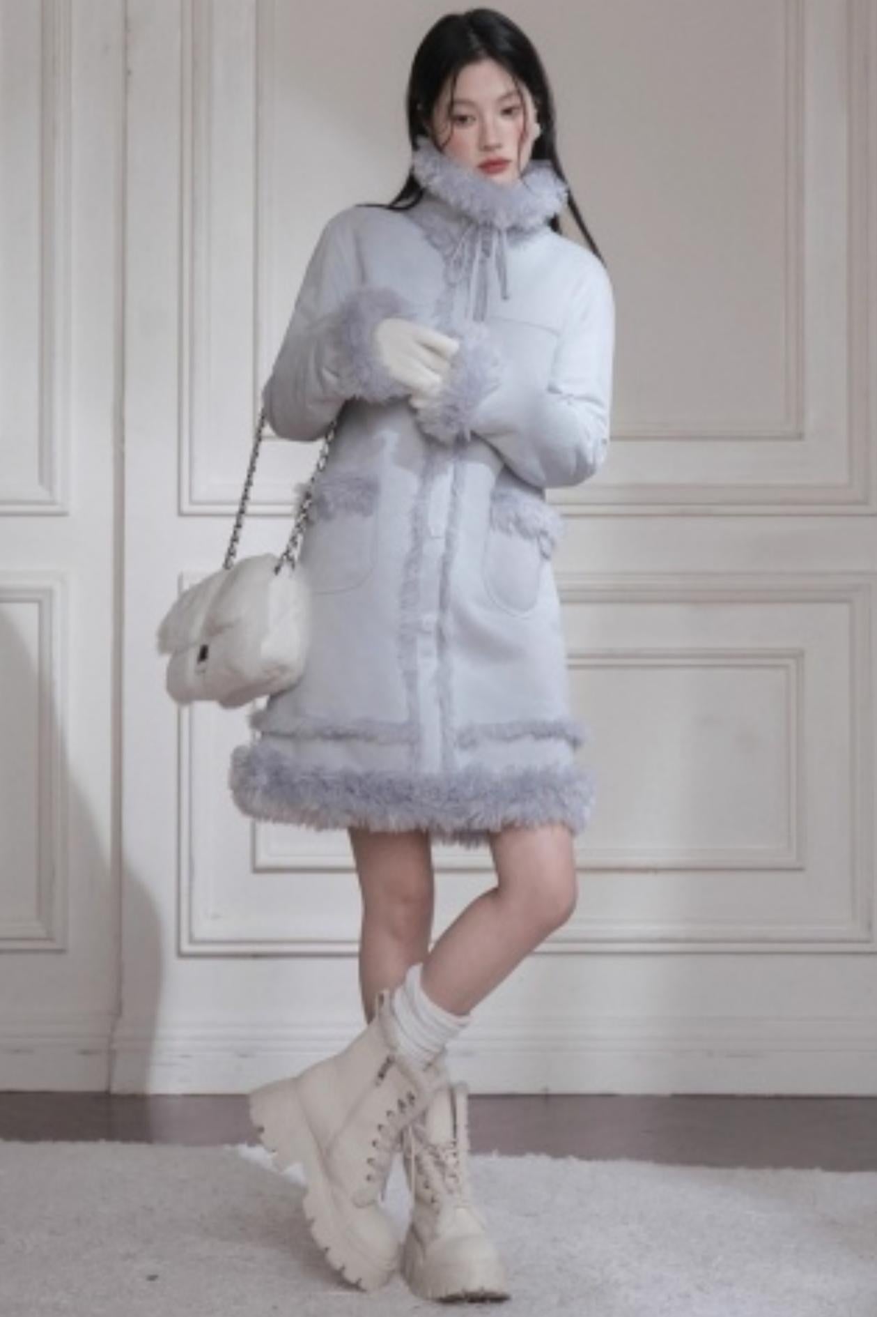 Misty Velvet Fur Coat