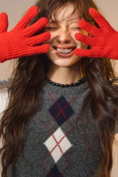 Floral Velvet Diamond Vest Skirt Set-Up