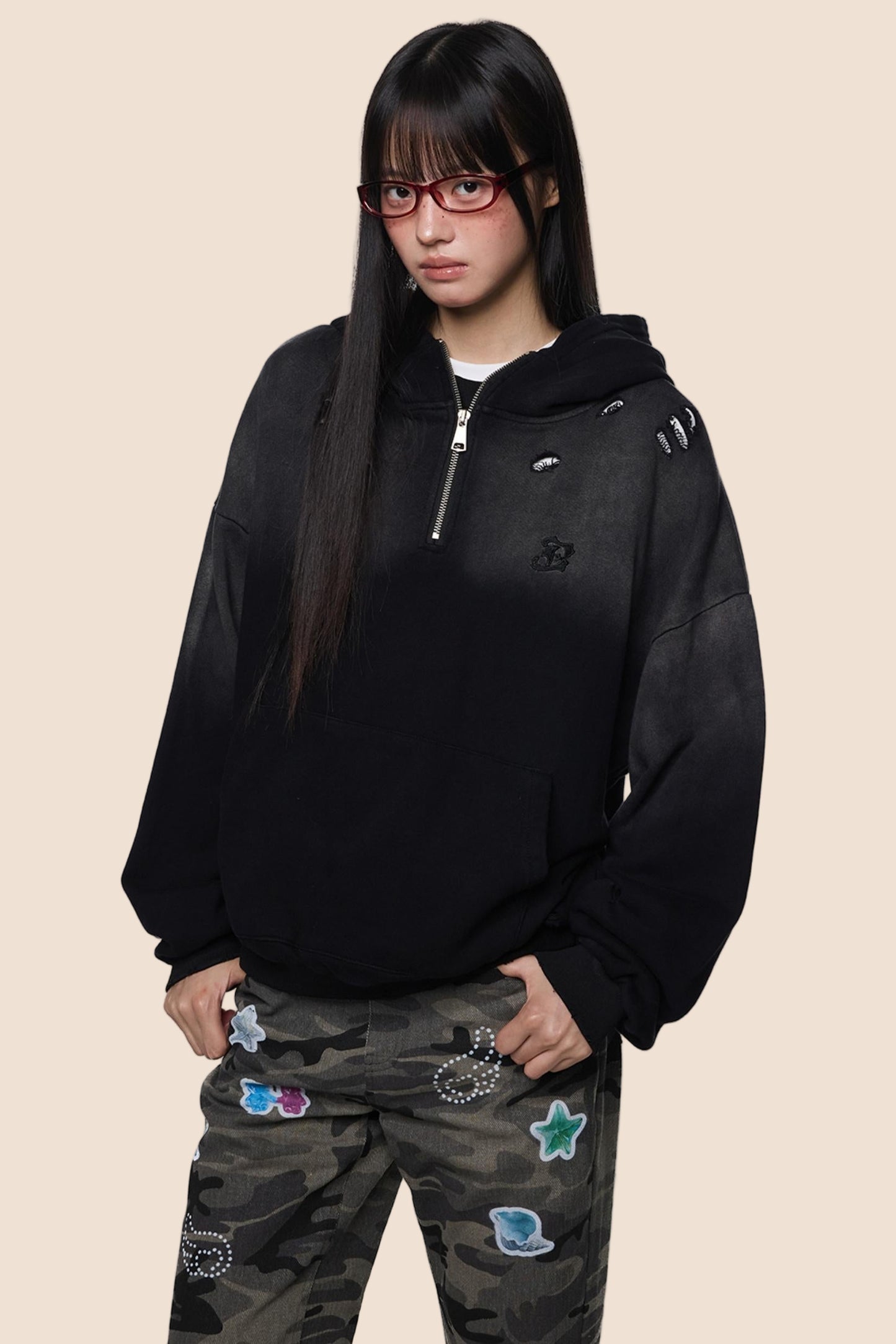 Vintage Distressed Sweat Jacket