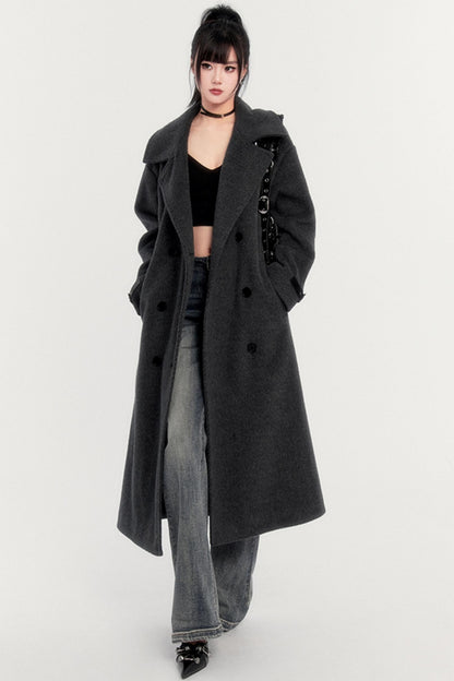 Winter Two-Way Wool Tweed Coat