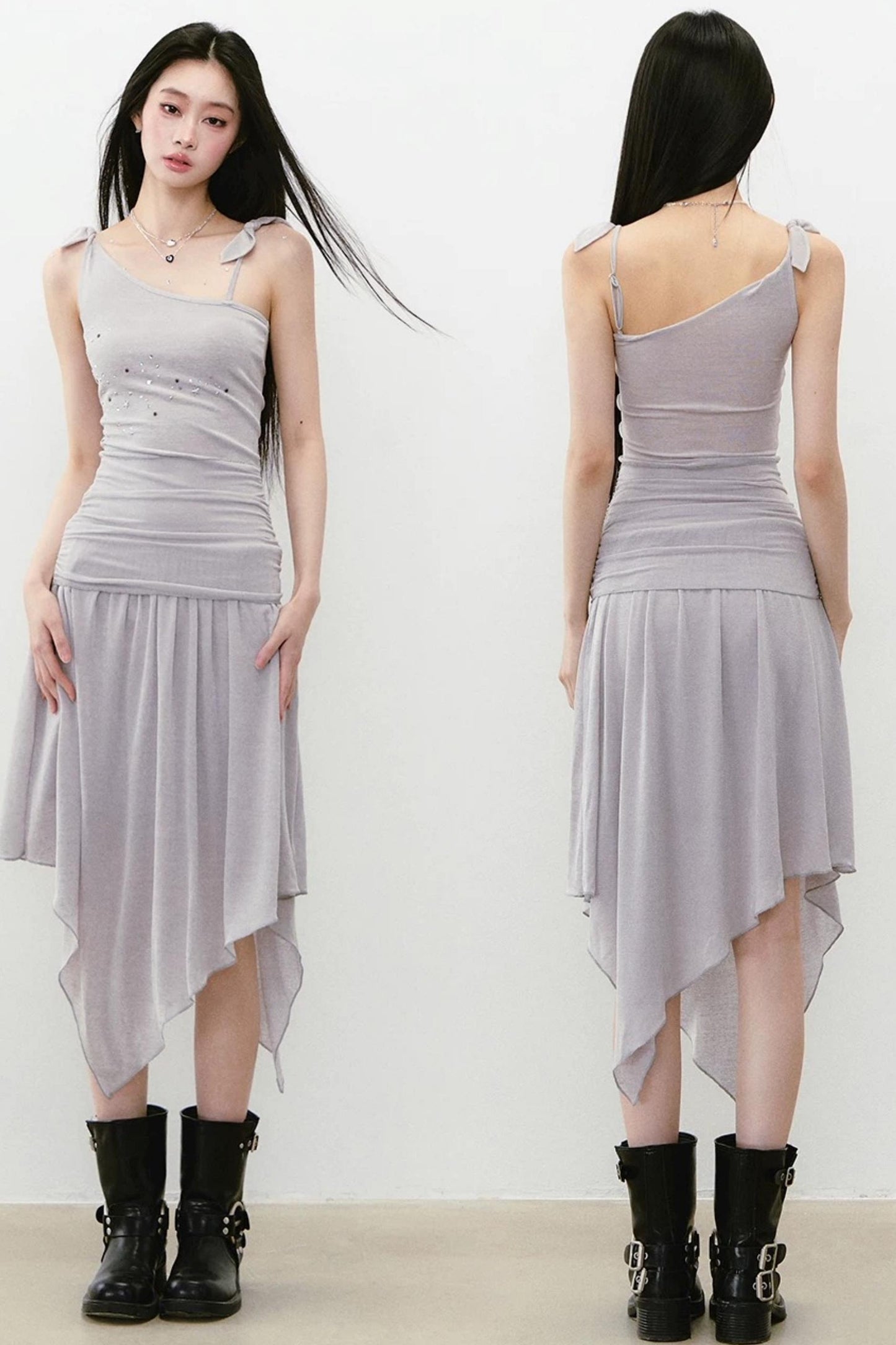 Heavy Beaded Irregular Dress