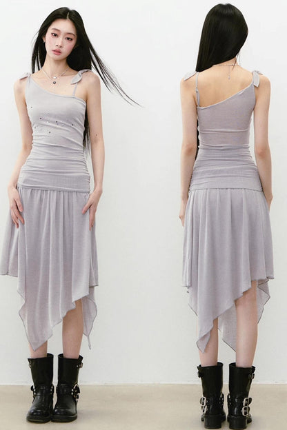 Heavy Beaded Irregular Dress