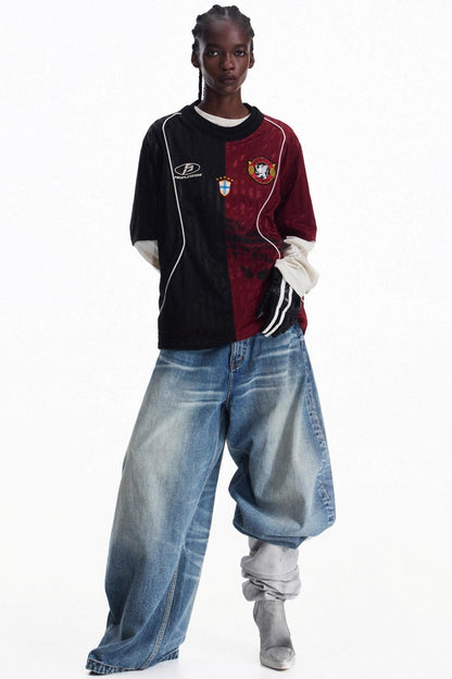 Vintage Crew Neck Jersey Top