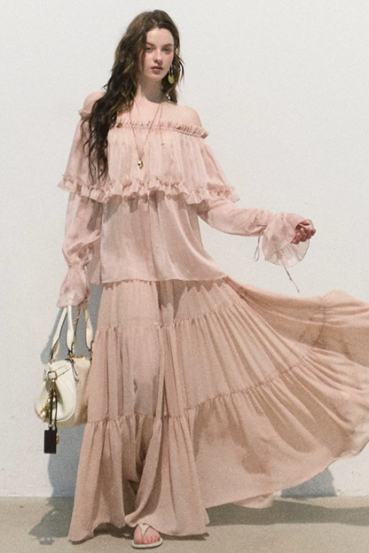 Romantic Ruffled Chiffon Blouse