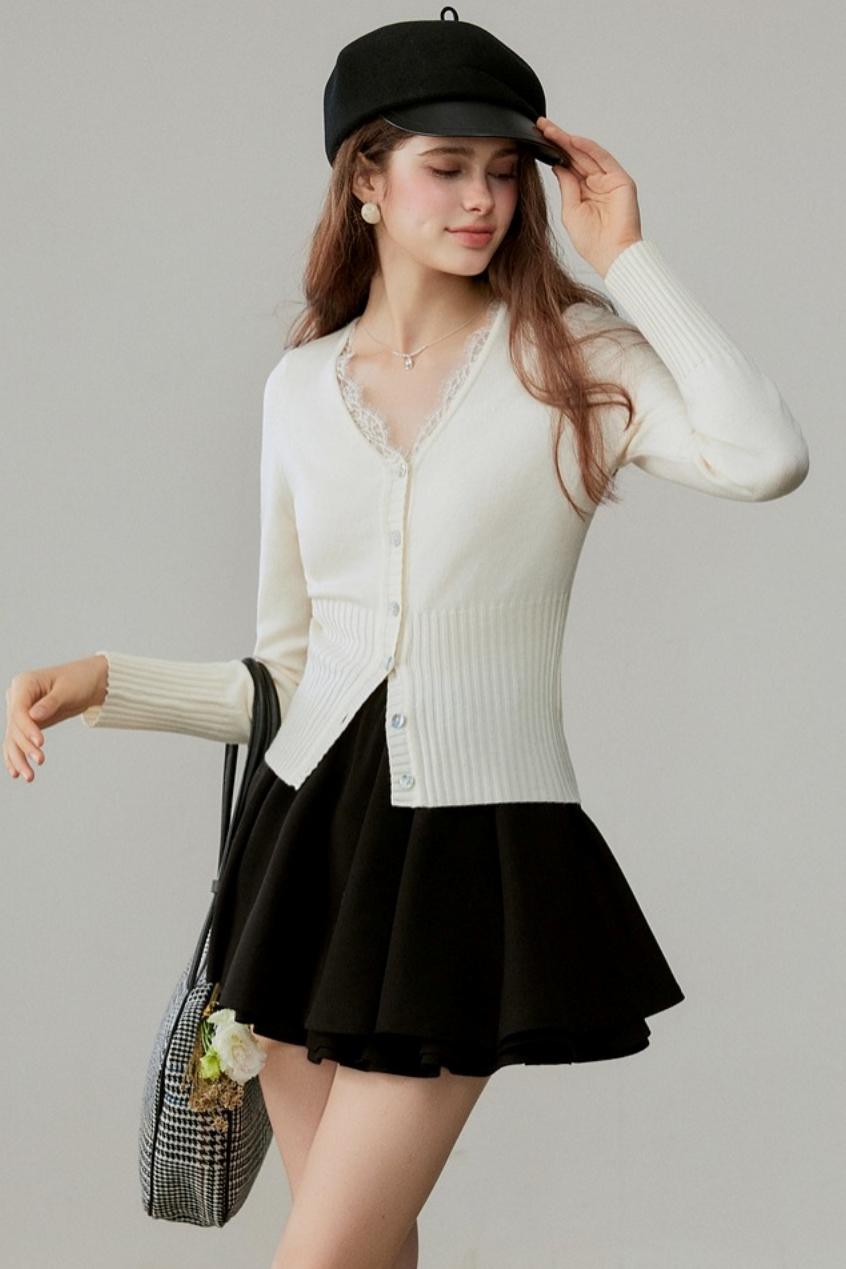 Winter V-Neck Wool Cardigan