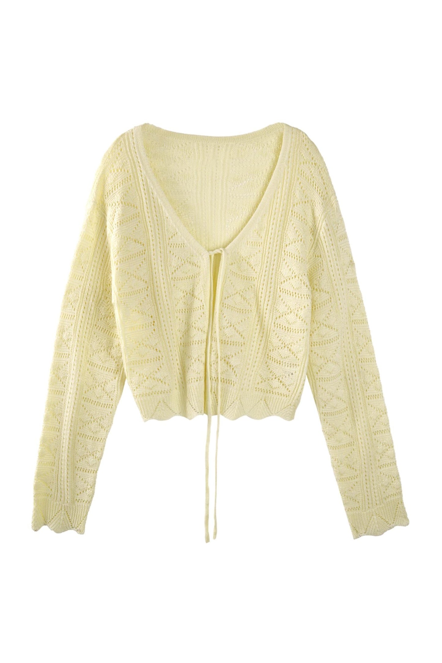 V-Neck Knit Sweater Cardigan