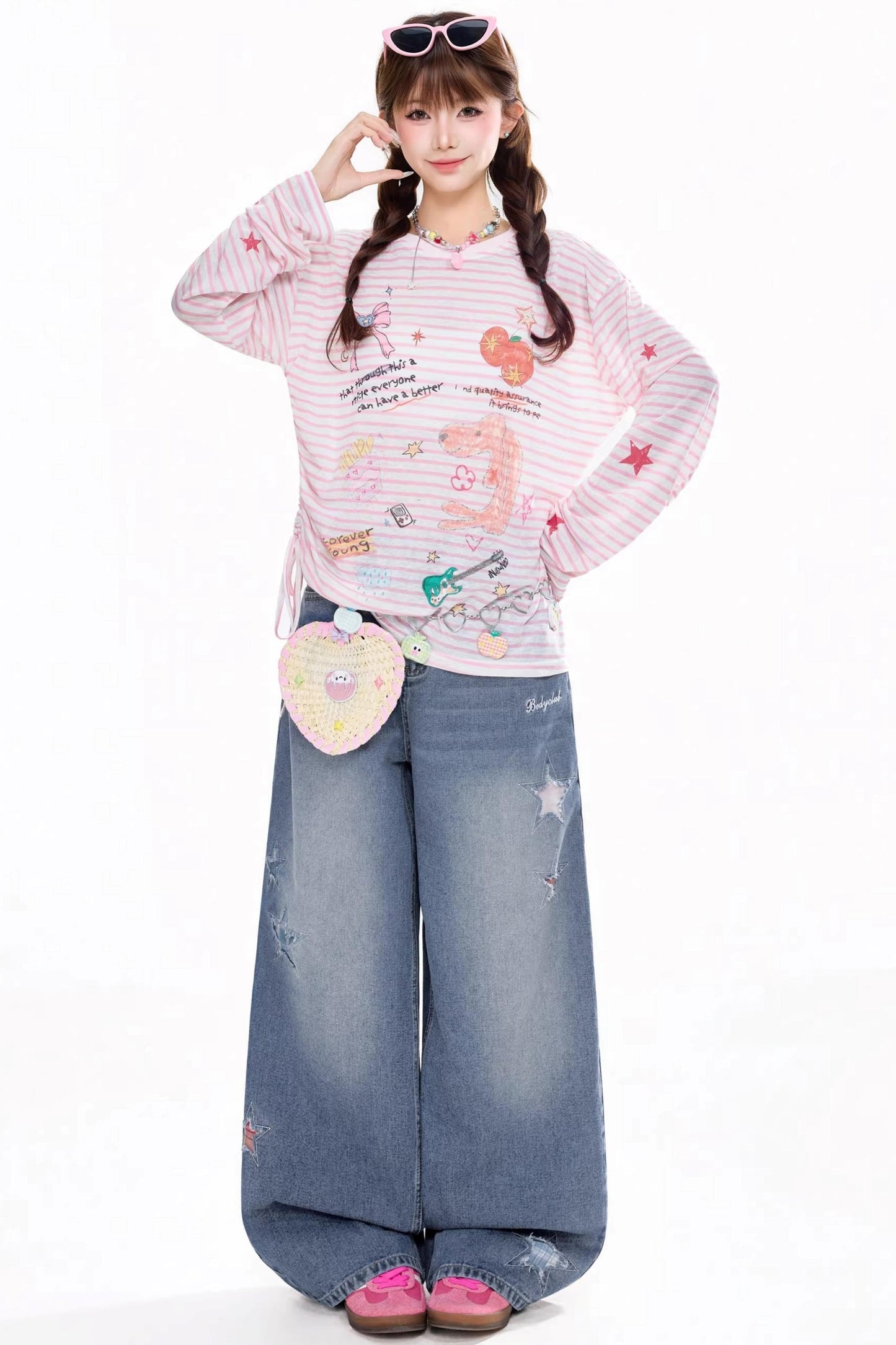 Sweet Girl 라운드넥 탑