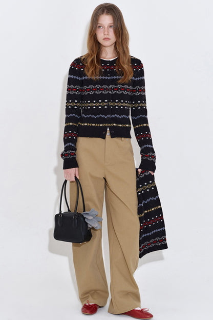 Heavy Knit Fair Isle Top