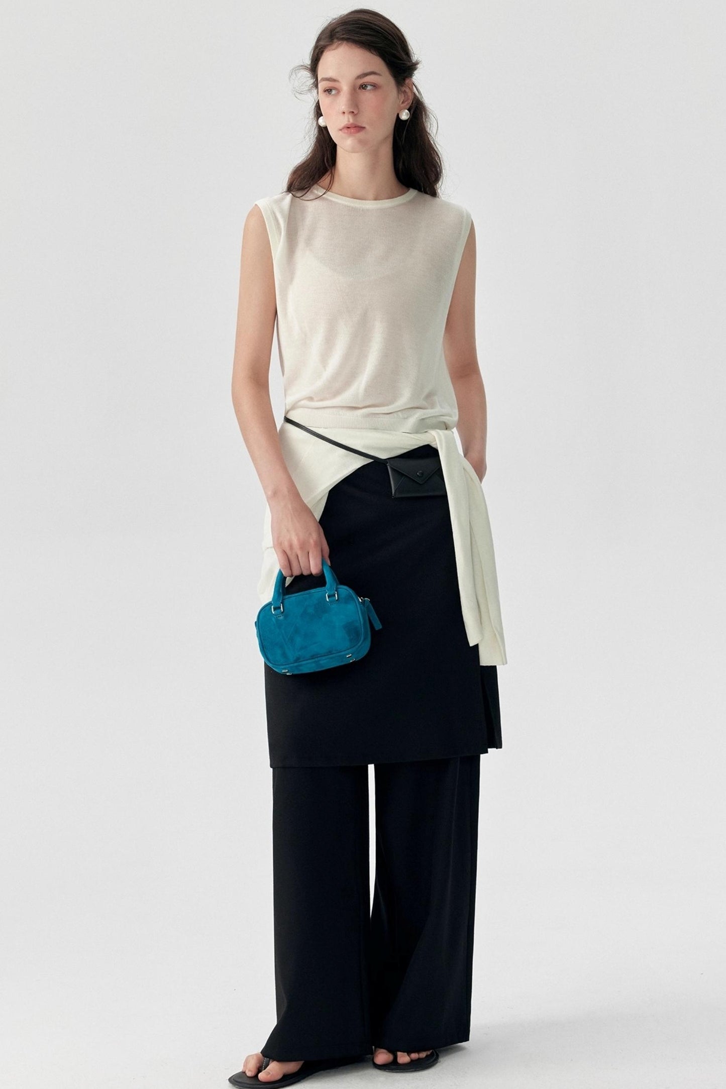 Linen Knitted Cardigan Set