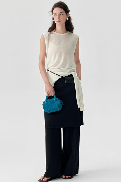 Linen Knitted Cardigan Set