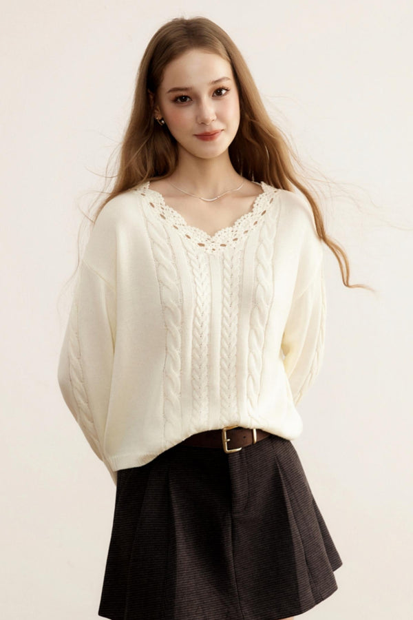 Knitted Wool Blended Top