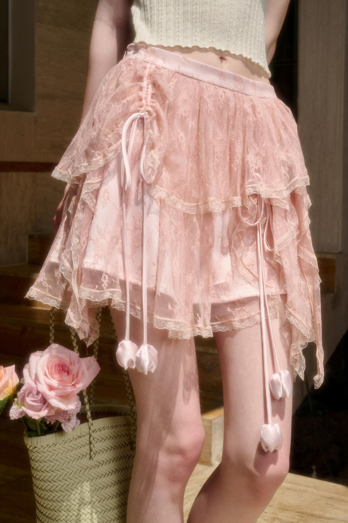 Tulip Lace Bustier Skirt