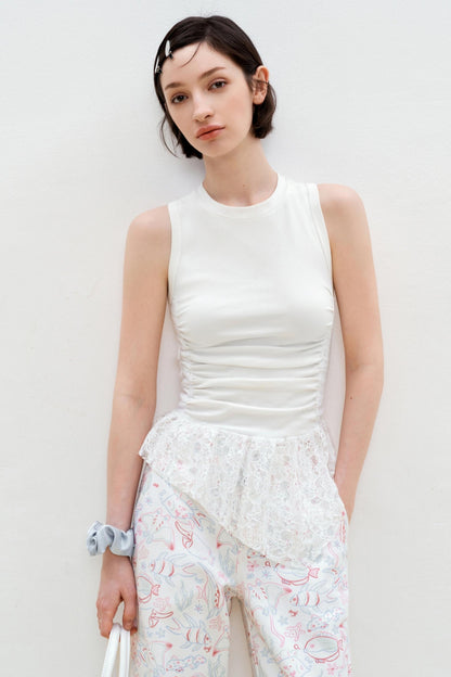 Summer Lace Asymmetrical Vest