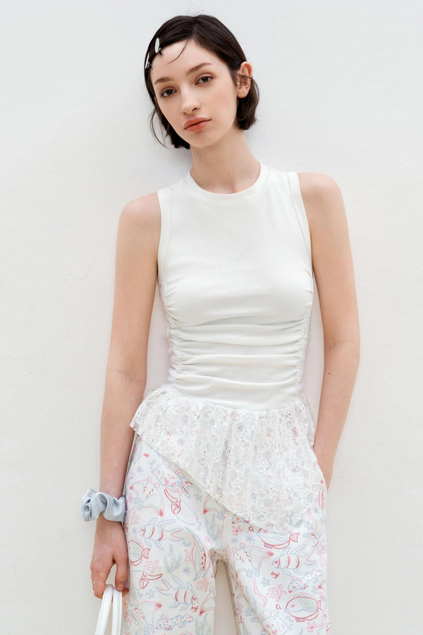 Summer Lace Asymmetrical Vest