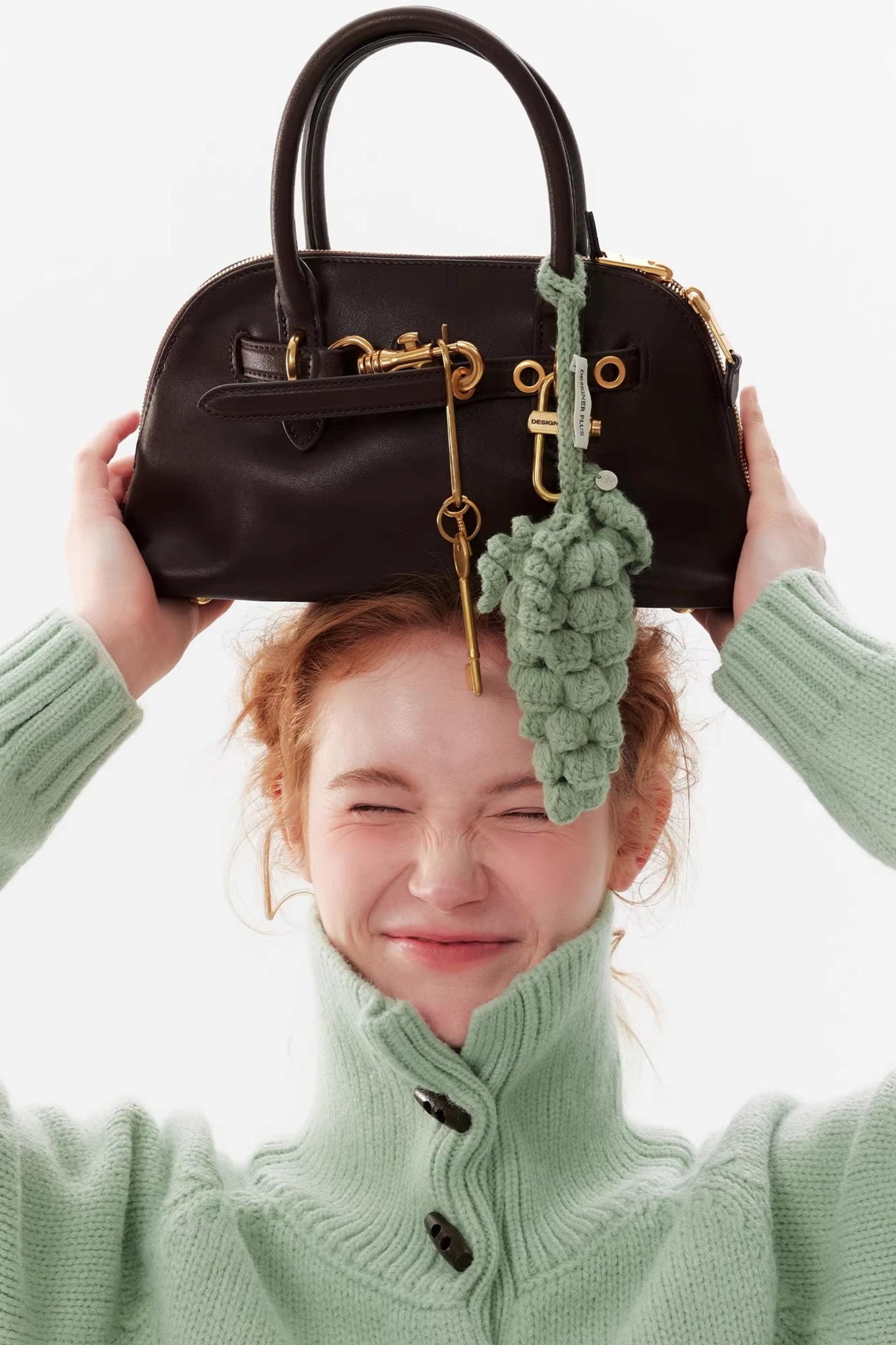 Handmade Wool Grape Pendant