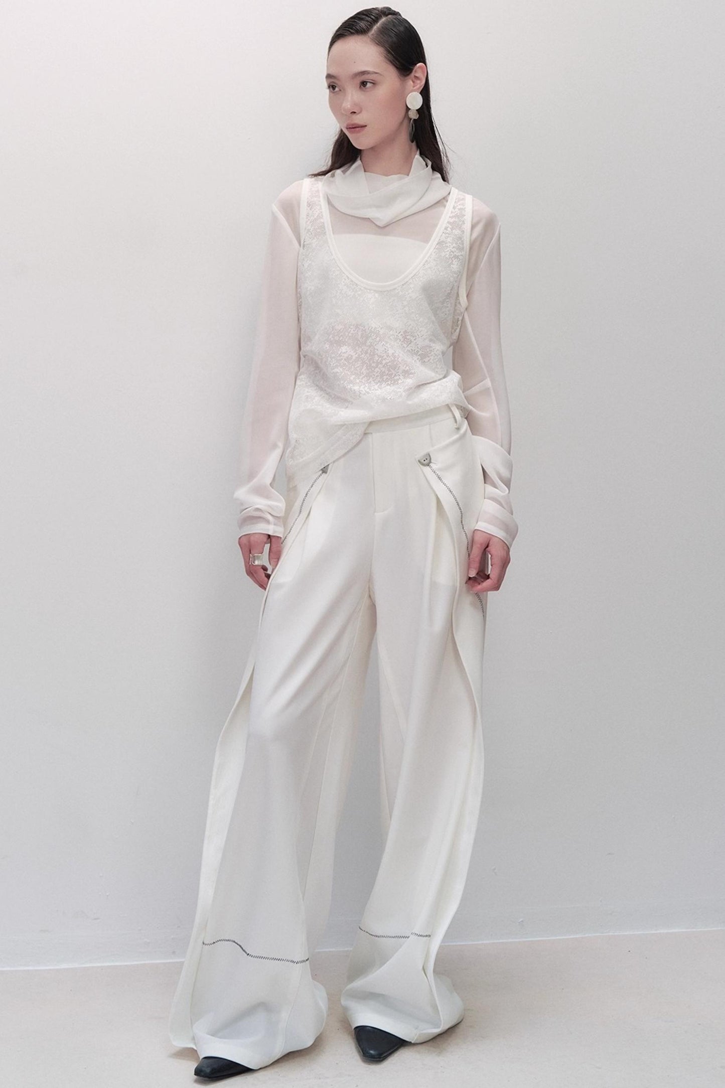 Sparse Shadow Lace Top