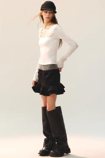 Elegant Floral Ribbon Blouse