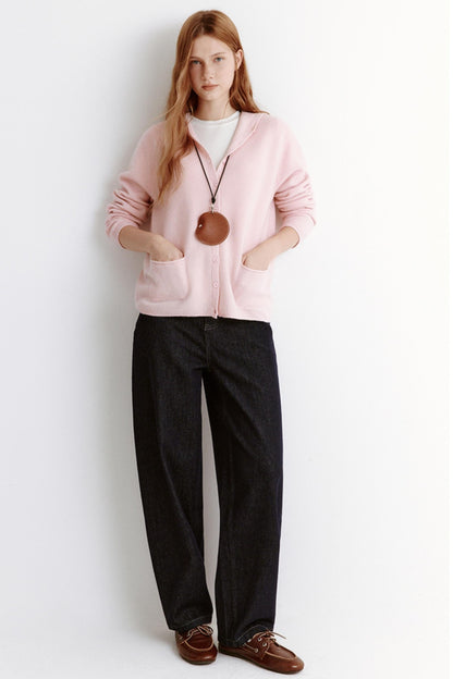 Soft Cashmere Hooded Knitted Cardigan