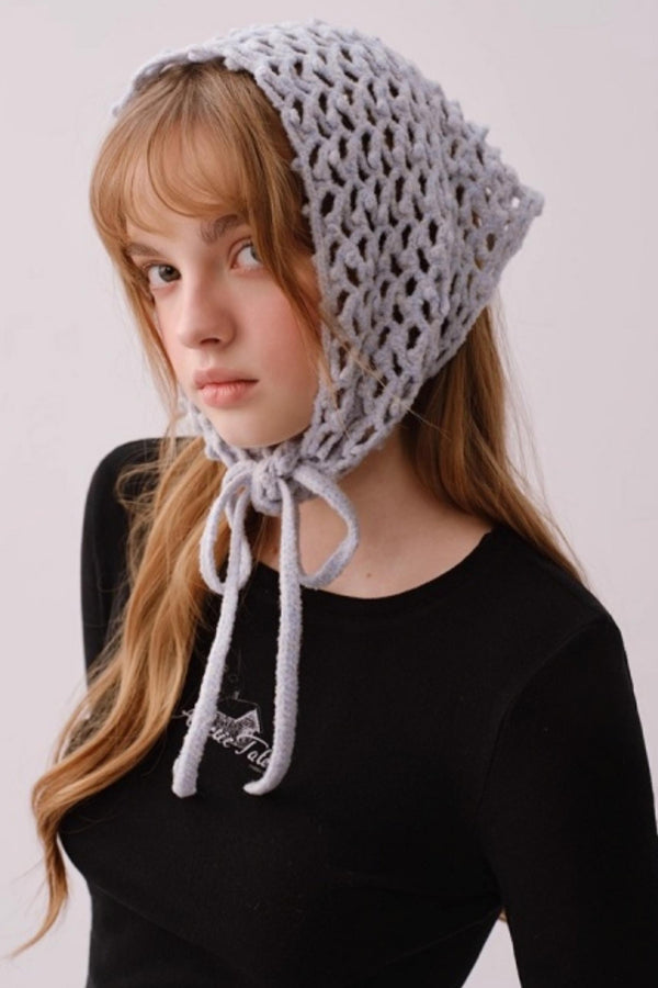 Hand-Crocheted Wool Blend Scarf