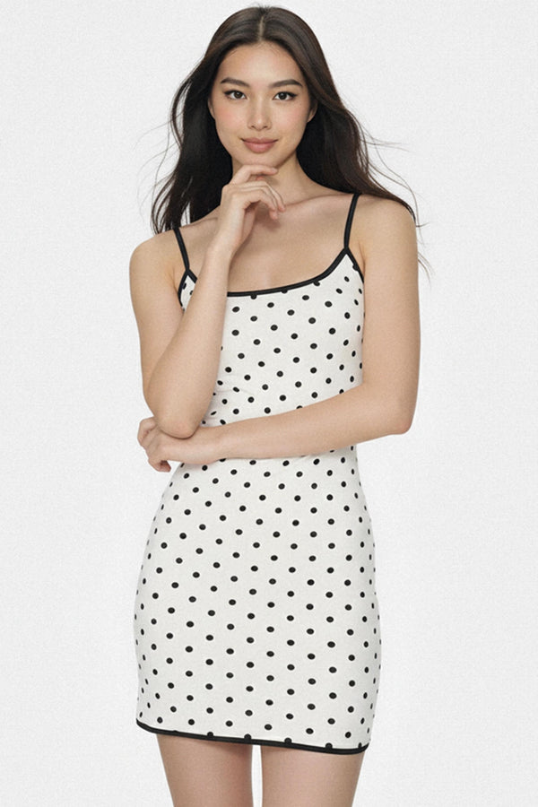 Retro Polka Dot Slip Dress