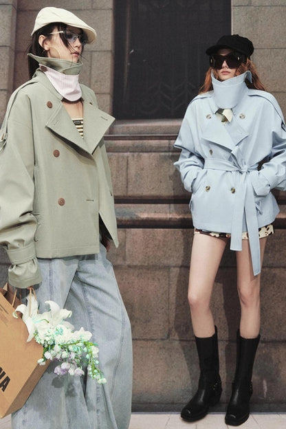Classic Stand-Up Collar Trench Coat